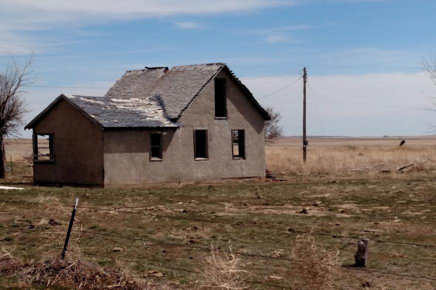 Abandoned house on the Allmer Farm & Ranch.
